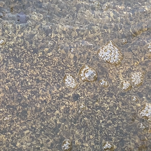 blasen auf dem Wasser